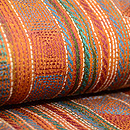 インド カンタワークの帯　質感・風合