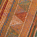 インド カンタワークの帯　質感・風合