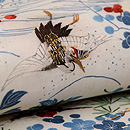 御所解き文様帷子の名古屋帯　質感・風合