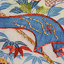 御所解き文様帷子の名古屋帯　質感・風合