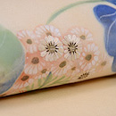 塩瀬につわぶき染め名古屋帯　質感・風合