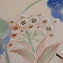 塩瀬につわぶき染め名古屋帯　質感・風合