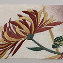 江戸菊文様刺繍名古屋帯　前柄