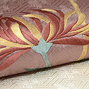 江戸菊文様刺繍名古屋帯　質感・風合