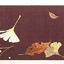 吹き寄せ文様刺繍名古屋帯　前柄