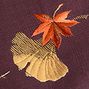 吹き寄せ文様刺繍名古屋帯　質感・風合