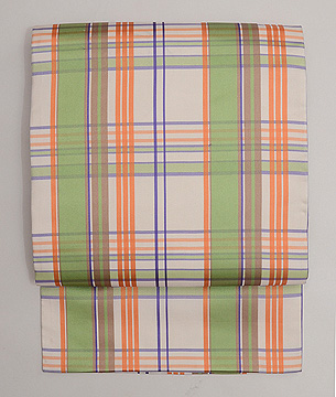 翁格子の名古屋帯