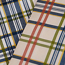 翁格子の名古屋帯　質感・風合