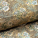 唐織地袈裟解き開き名古屋帯　質感・風合