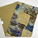 色紙文様縮緬の名古屋帯　帯裏