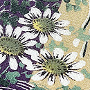 色紙文様縮緬の名古屋帯　質感・風合