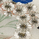 塩瀬につわぶき染め名古屋帯　質感・風合