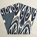 ブルー系アドラスの名古屋帯　帯裏