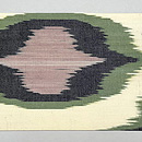 ウズベキスタン アドラスの名古屋帯　前柄