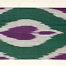 ウズベキスタン アドラスの名古屋帯　前柄