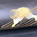 筏流し文様刺繍名古屋帯　質感・風合