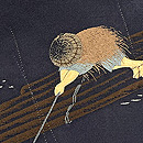 筏流し文様刺繍名古屋帯　質感・風合