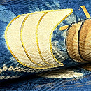 船団文様江戸裂の名古屋帯　質感・風合