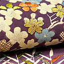 江戸裂　桜に菊文様名古屋帯　質感・風合