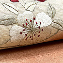 花丸紋様の名古屋帯　質感・風合