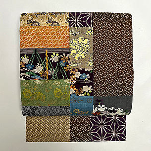 桜文江戸裂の名古屋帯