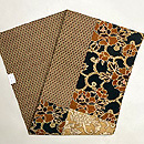 牡丹柄の和更紗継ぎ名古屋帯　帯裏