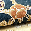 牡丹柄の和更紗継ぎ名古屋帯　質感・風合