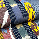 ２種のアドラスに縞格子の継ぎ名古屋帯　質感・風合