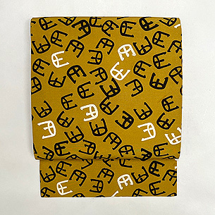 「鉄輪」文様の名古屋帯