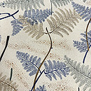 縮緬地シダ文様の名古屋帯　質感・風合