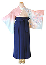 辻が花文様中振袖