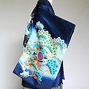 宝絵巻に古鏡文祝い着