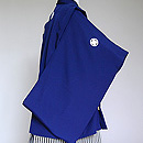 群青地紋付に千筋袴