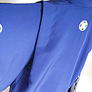 群青地紋付に千筋袴