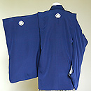 群青地紋付に千筋袴