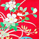 牡丹百花くす玉文錦紗祝い着